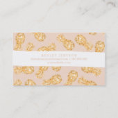 Tropisch goud Hawaiian anananas schoonheidstypogra Visitekaartje (Achterkant)