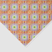 Tropisch Goud Klassiek Regenboog Kleuren Patroon Tissuepapier (Detail)