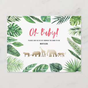 Tropisch goud moderne kleurrijke mam-to-be briefkaart