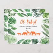 Tropisch goud moderne kleurrijke moeder-to-be briefkaart (Voorkant / Achterkant)