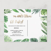 Tropisch goud moderne kleurrijke moeder-to-be briefkaart (Achterkant)