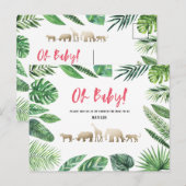 Tropisch goud moderne kleurrijke moeder-to-be briefkaart (Voorkant / Achterkant)