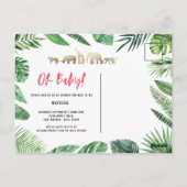 Tropisch goud moderne kleurrijke moeder-to-be briefkaart (Achterkant)