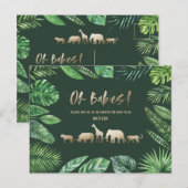 Tropisch goud moderne kleurrijke moeder-to-be briefkaart (Voorkant / Achterkant)