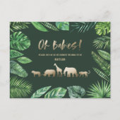 Tropisch goud moderne kleurrijke moeder-to-be briefkaart (Voorkant)