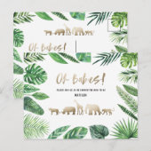 Tropisch goud moderne kleurrijke moeder-to-be briefkaart (Voorkant / Achterkant)