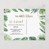 Tropisch goud moderne kleurrijke moeder-to-be briefkaart (Achterkant)