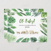 Tropisch goud moderne kleurrijke moeder-to-be briefkaart (Voorkant / Achterkant)