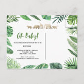 Tropisch goud moderne kleurrijke moeder-to-be briefkaart (Achterkant)