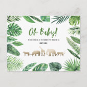 Tropisch goud moderne kleurrijke moeder-to-be briefkaart (Voorkant)