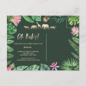 Tropisch goud moderne kleurrijke moeder-to-be briefkaart (Achterkant)