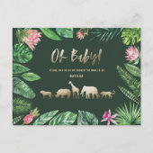 Tropisch goud moderne kleurrijke moeder-to-be briefkaart (Voorkant)