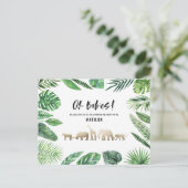 Tropisch goud moderne kleurrijke moeder-to-be briefkaart (Staand voorkant)