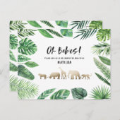 Tropisch goud moderne kleurrijke moeder-to-be briefkaart (Voorkant / Achterkant)