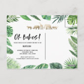 Tropisch goud moderne kleurrijke moeder-to-be briefkaart (Achterkant)