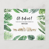 Tropisch goud moderne kleurrijke moeder-to-be briefkaart (Voorkant)