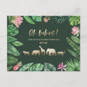 Tropisch goud moderne kleurrijke moeder-to-be briefkaart (Voorkant)