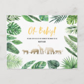 Tropisch goud moderne kleurrijke moeder-to-be briefkaart (Voorkant)