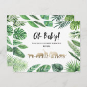 Tropisch goud moderne kleurrijke moeder-to-be briefkaart (Voorkant / Achterkant)