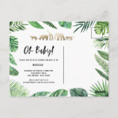 Tropisch goud moderne kleurrijke moeder-to-be briefkaart (Achterkant)