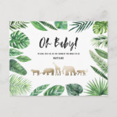 Tropisch goud moderne kleurrijke moeder-to-be briefkaart (Voorkant)