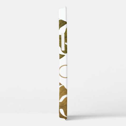 Tropisch goud: Monstera Leaf Waterverf Case-Mate iPhone Case (Achterkant / Rechts)