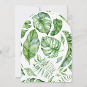 Tropisch Goud Monstera Palm Arch Baby shower Kaart (Achterkant)