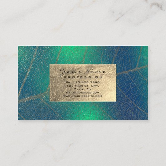 Tropisch goud Natuur botanische kruiden Deripst Visitekaartje (Achterkant)