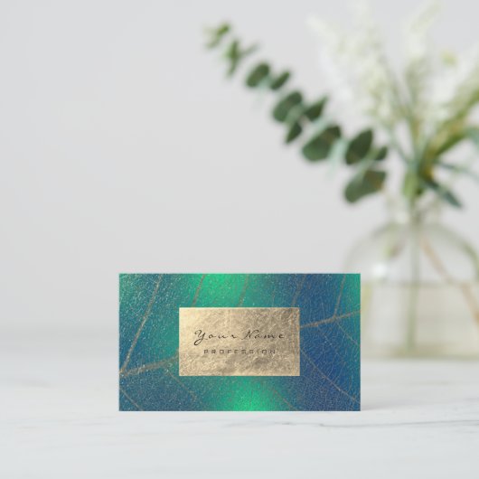 Tropisch goud Natuur botanische kruiden Deripst Visitekaartje (Staand voorkant)