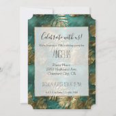 Tropisch goud smaragdgroen blad kaart (Voorkant)