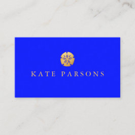 Tropisch gouden en dollaire kobalt Blue Visitekaartje