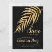 Tropisch gouden glinsterende palmkerst Save the Da (Voorkant)