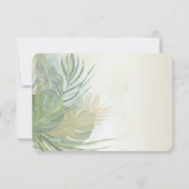 Tropisch Gouden Palmbladeren Zomer Ontvangst Kaart (Achterkant)