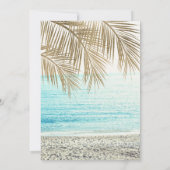 Tropisch gouden palmboom strandschrift Sweet 16 Kaart (Achterkant)