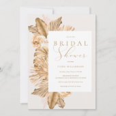 Tropisch Goudgedroogd Pampas Vrijgezellenfeest Kaart (Voorkant)