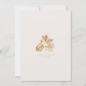 Tropisch Goudgedroogd Pampas Vrijgezellenfeest Kaart (Achterkant)