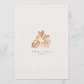 Tropisch goudkleurig grasbruin kaart (Achterkant)