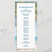 Tropisch goudpalm Beach Photo Weddenschap Programmakaart (Achterkant)