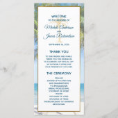 Tropisch goudpalm Beach Photo Weddenschap Programmakaart (Voorkant)