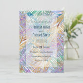 Tropisch goudpalm laat een kleurrijk ontwerp achte (Staand voorkant)