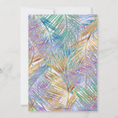 Tropisch goudpalm laat een kleurrijk ontwerp achte (Achterkant)