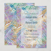 Tropisch goudpalm laat een kleurrijk ontwerp achte (Voorkant / Achterkant)