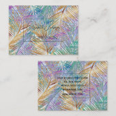 Tropisch goudpalm laat een kleurrijk ontwerp achte visitekaartje (Voorkant / Achterkant)