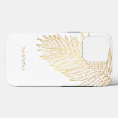 Tropisch goudpalm leder, Jouw naam Case-Mate iPhone Case (Achterkant (horizontaal))