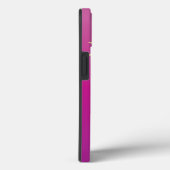 Tropisch goudpalm leder, Jouw naam, roze magenta Case-Mate iPhone Case (Achterkant / Rechts)