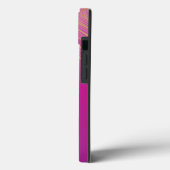 Tropisch goudpalm leder, Jouw naam, roze magenta Case-Mate iPhone Case (Achterkant / Links)