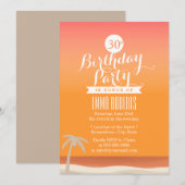 Tropisch goudvlekthema Birthday Party Kaart (Voorkant / Achterkant)