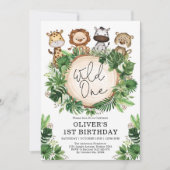 Tropisch graan Safari Dieren op een dag Kaart (Voorkant)