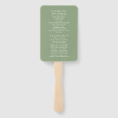 Tropisch Greenery Foliage Wedding Programme Handwaaier (Achterkant)