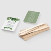 Tropisch Greenery Foliage Wedding Programme Handwaaier (Niet-gemonteerd)